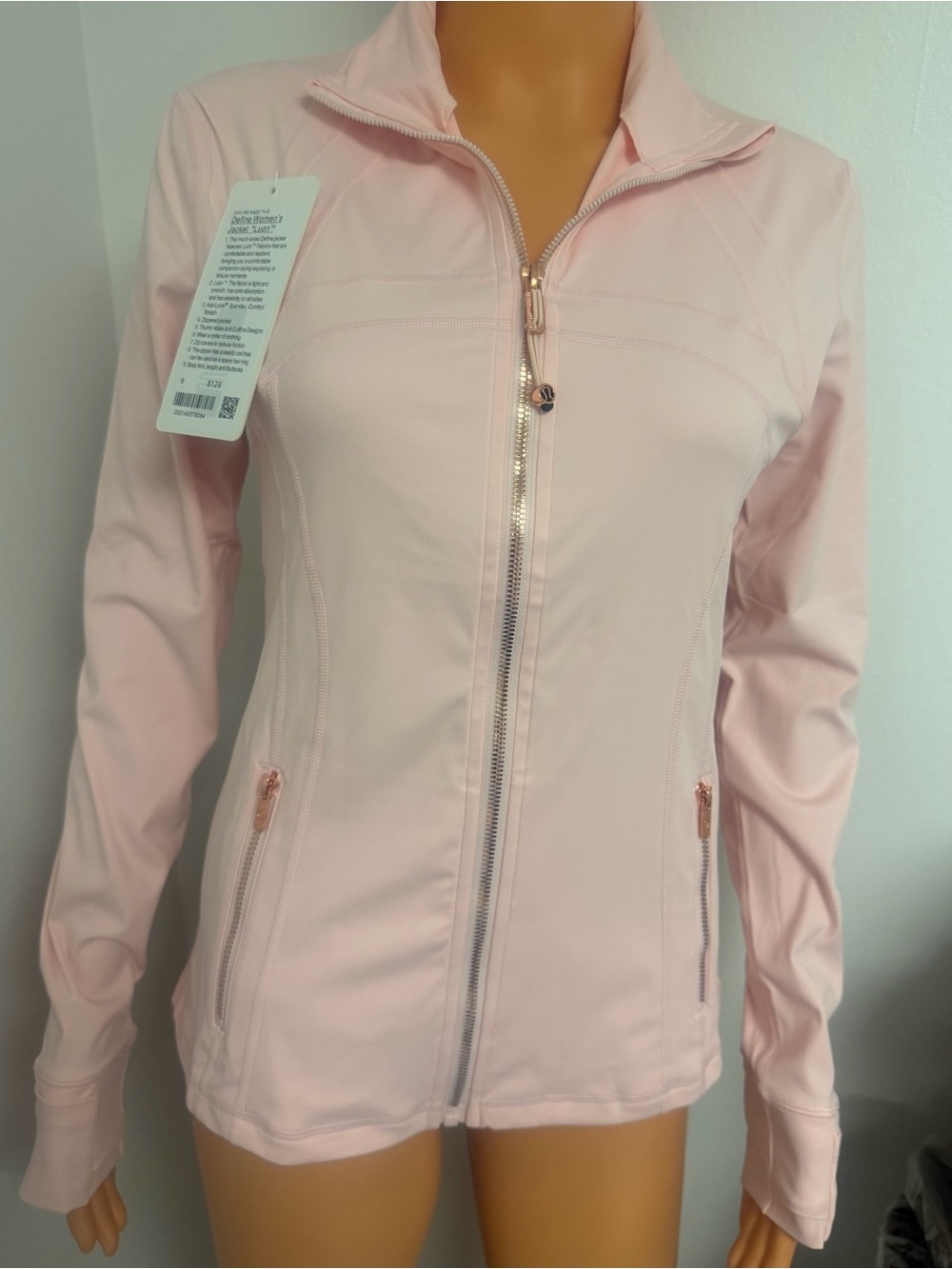 lululemon athletica Pink Utility Jacket with Rose Gold Zippers